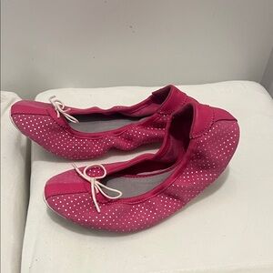 Puma Pink Ballet Flats with silver Dots size 8